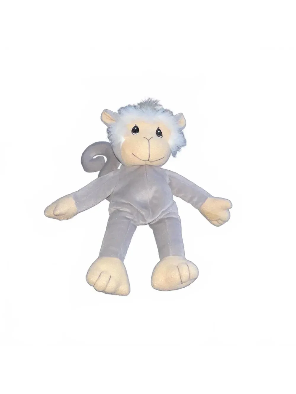 Precious Moments Tender Tails Gray Monkey Plush - Vintage 1998 - (8 inches)